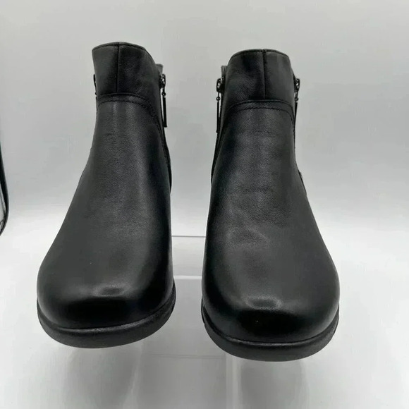 Propet Womens Black Leather Ankle Boots 11 W Double Zipper Comfortable & Stylish - Picture 10 of 13